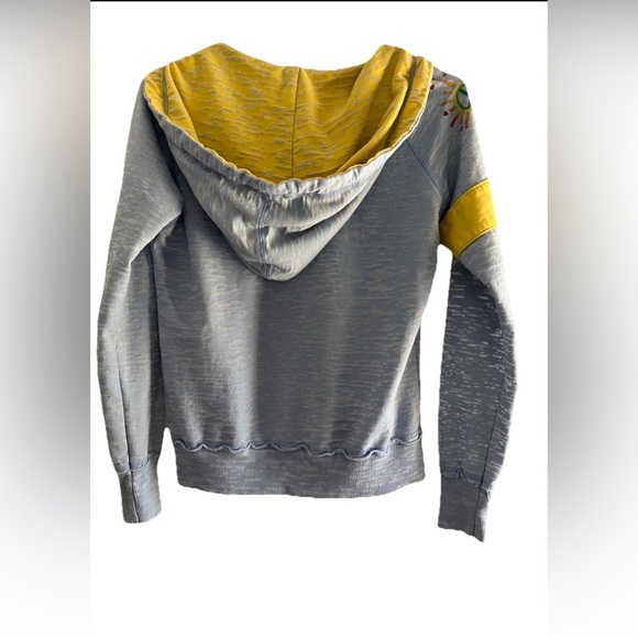 Vintage Kitson LA Sweatshirt Peace 2010 Blue Yellow Hoodie Size M - Picture 3 of 7